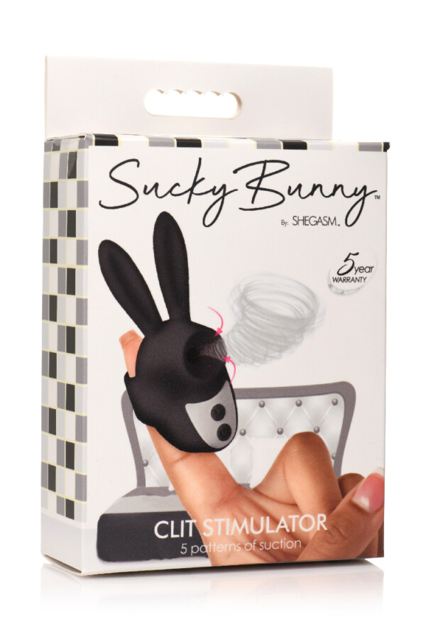 sucky bunny clit stimulator black