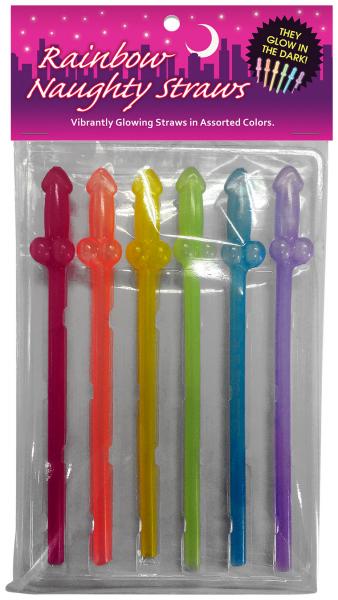 rainbow naughty straws