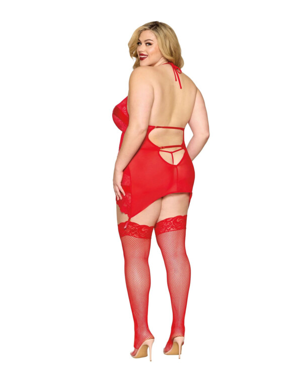 garter slip and g string dmnd one size queen red garter slip and g string dmnd one size queen red