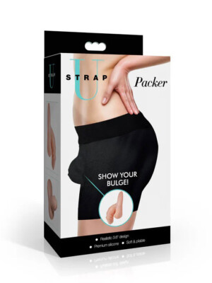 3.6" silicone packer dildo light