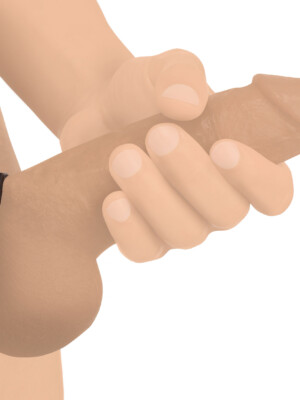 leather and velcro cock ring black