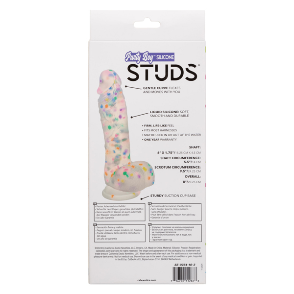 party boy silicone studs 6"/15.25 cm
