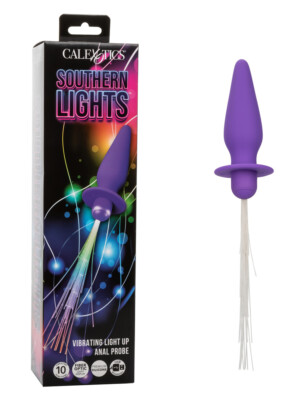 southern lights vibrating light up anal probe purple