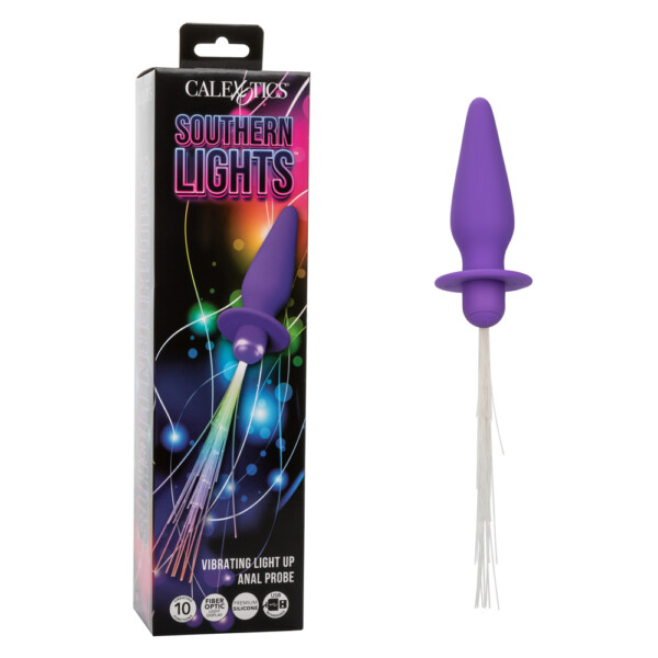 southern lights vibrating light up anal probe purple