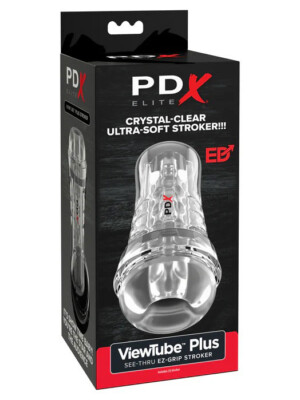 pdx elite viewtube plus see thru ez grip stroker clear pdx elite viewtube plus see thru ez grip stroker clear