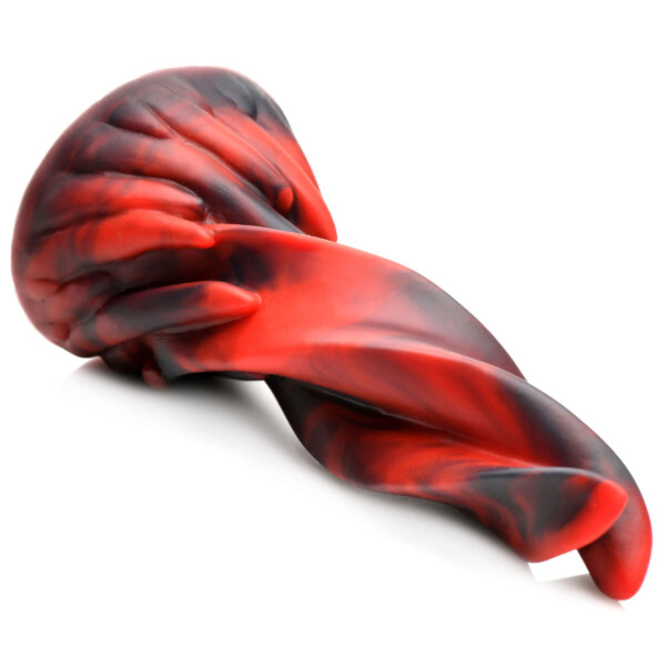 hell kiss twisted tongues silicone dildo red hell kiss twisted tongues silicone dildo red