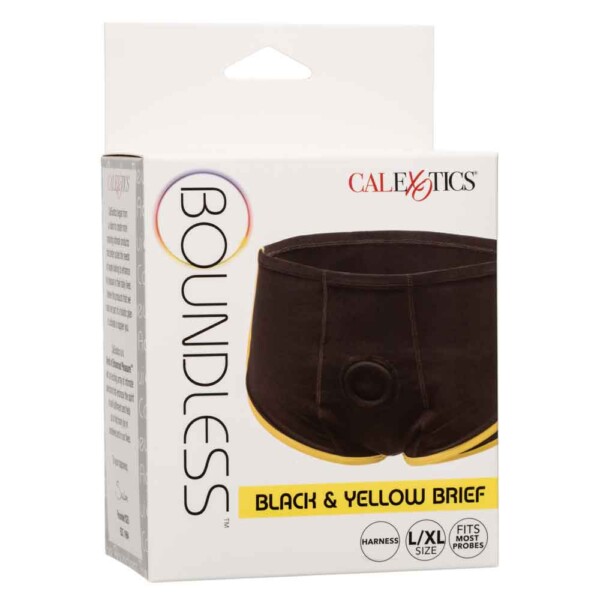 boundless black and yellow brief large/xlarge black/yellow