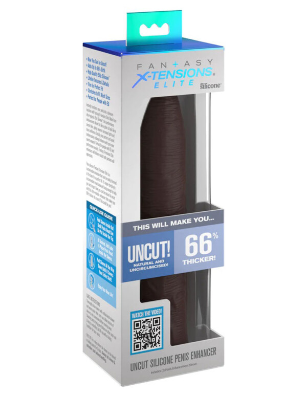 fantasy x tensions elite uncut 7 inch extension sleeve brown fantasy x tensions elite uncut 7 inch extension sleeve brown