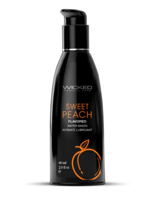 aqua sweet peach flavored water based intimate lubricant 2 fl. oz. aqua sweet peach flavored water based intimate lubricant 2 fl. oz.