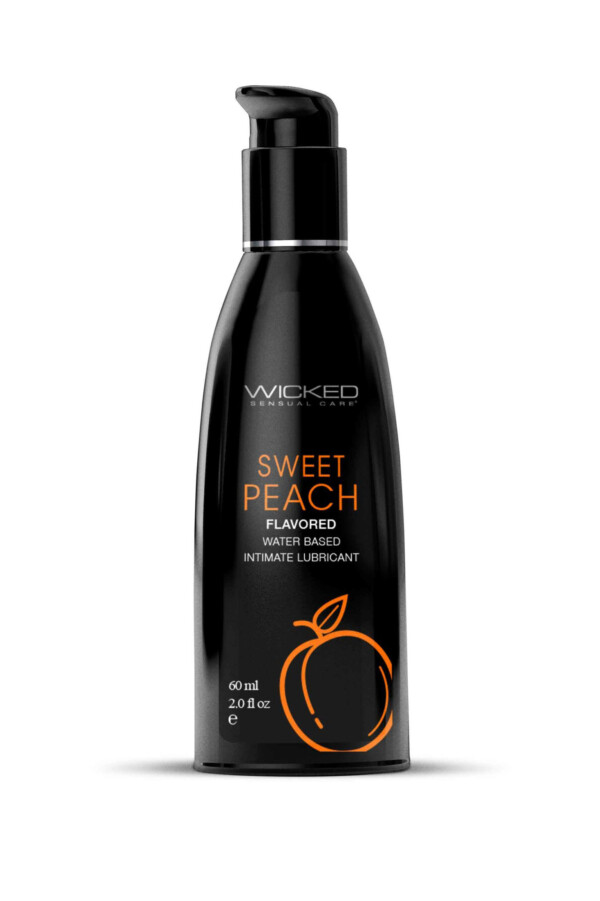 aqua sweet peach flavored water based intimate lubricant 2 fl. oz. aqua sweet peach flavored water based intimate lubricant 2 fl. oz.