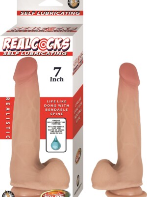 realcocks self lubricating dong 7 inch flesh