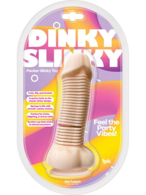 dinky slinky pecker spring toy with suction cup