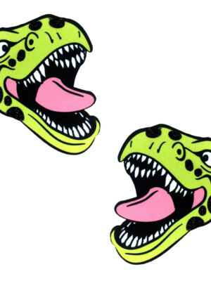 freaking awesome sexy t rexy dino glitter nipztix pasties