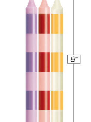the 9's make me melt sensual warm drip candles 3pk stripes pastellines