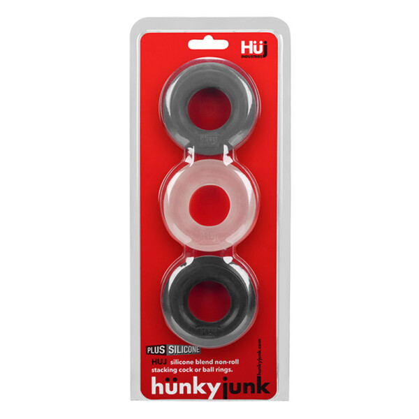 hunkyjunk huj3 c ring 3 pk tar / multi