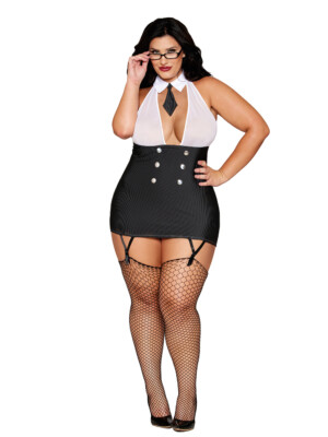 boss babe queen size black/white