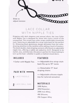 lace collar with nipple ties lace collar with nipple ties