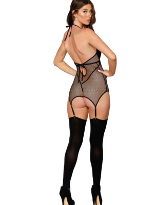 garter slip teddy one size black garter slip teddy one size black