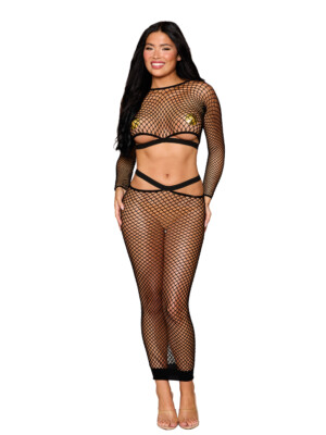 bralette and maxi skirt dmnd one size black