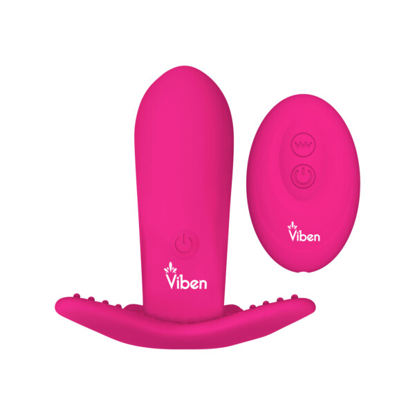 intrigue insertable butterfly panty vibe hot pink