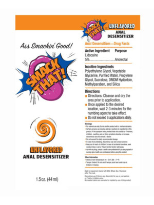smack that anal desensitizer unflavored 1.5oz smack that anal desensitizer unflavored 1.5oz