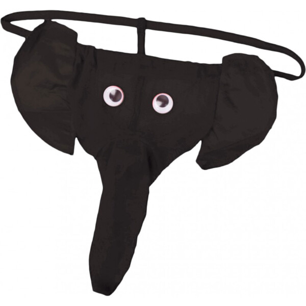 elephant thong black one size elephant thong black one size