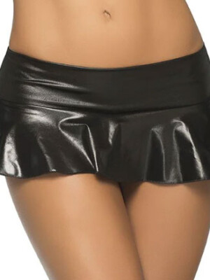 wet ruffle skirt small/medium wet black
