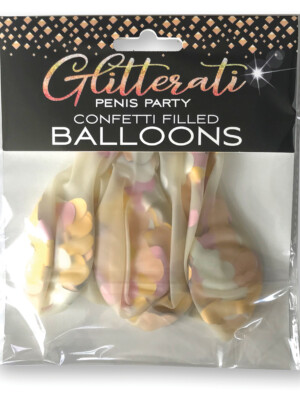 glitterati penis party confetti balloon
