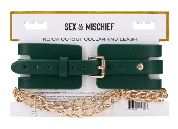 indica cutout collar and leash green