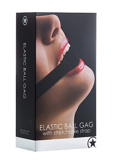 elastic ball gag black