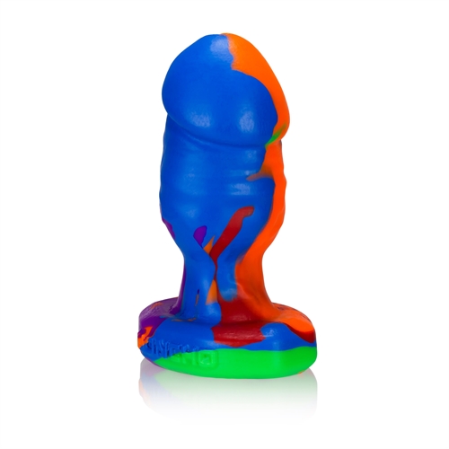 honcho 1 small stumpy dick shape buttplug rainbow