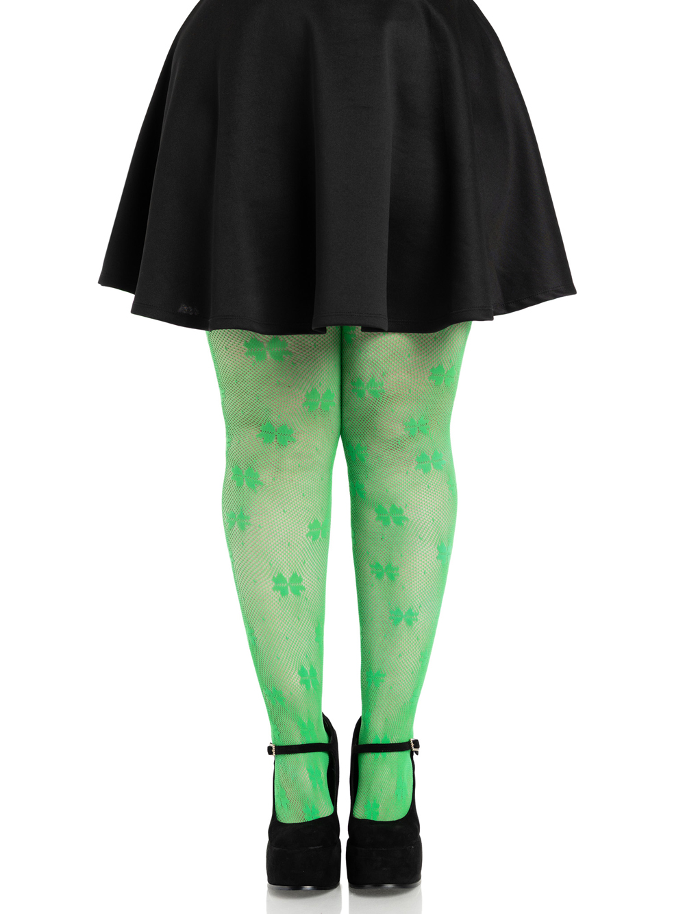 clover net tights 1x 2x green