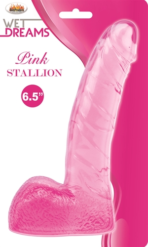 wet dreams stallion dildo with balls pink