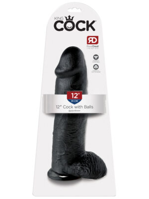 king cock 12 inch cock with balls black king cock 12 inch cock with balls black