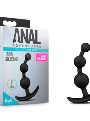 anal adventures platinum small anal beads black