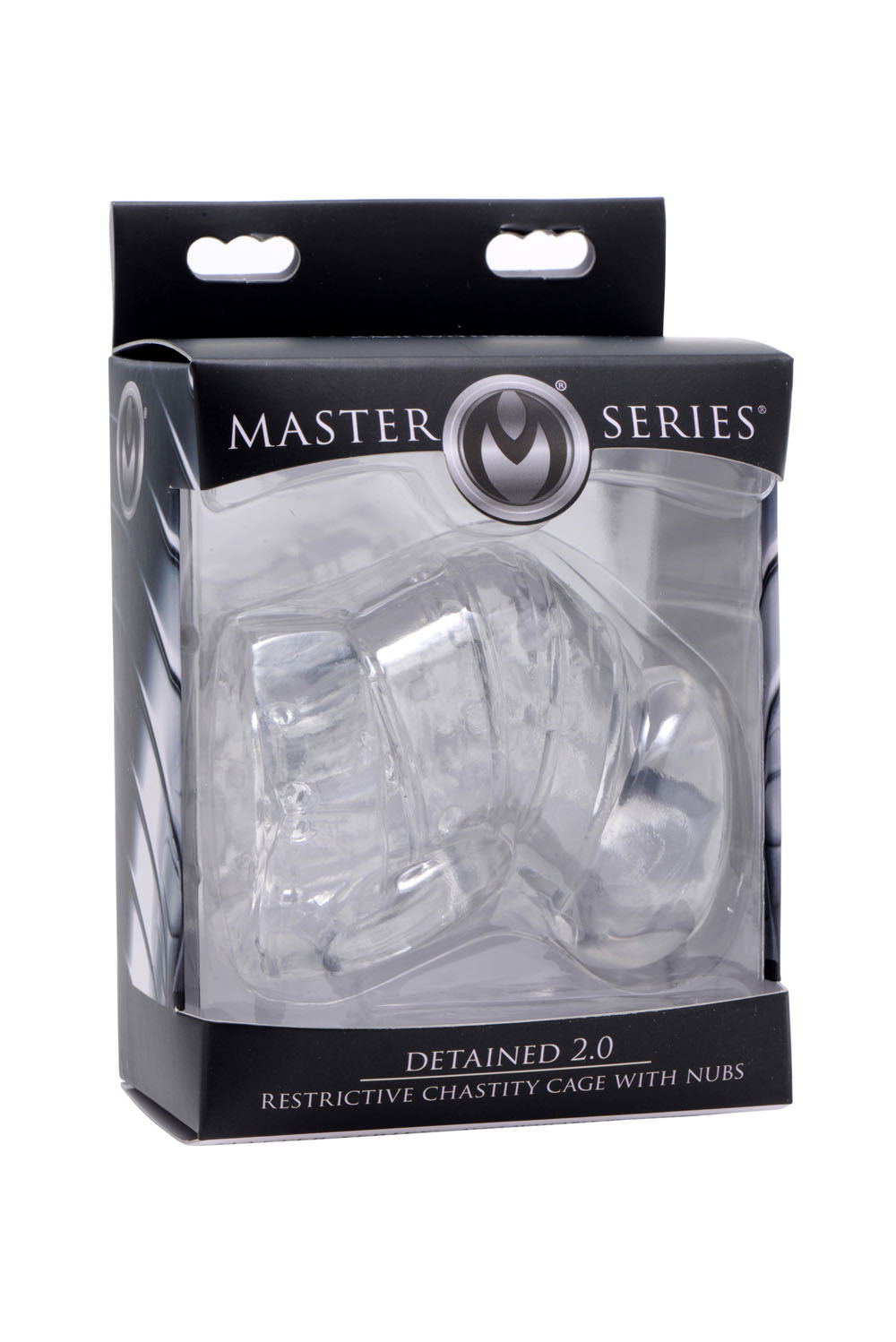 detained 2.0 restrictive chastity cage with nubs