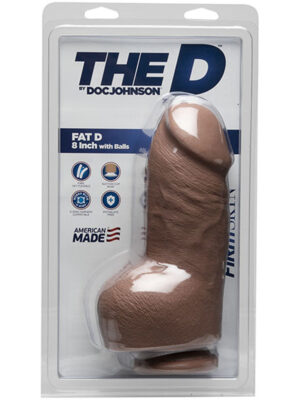 the d fat d 8 inch with balls firmskyn caramel