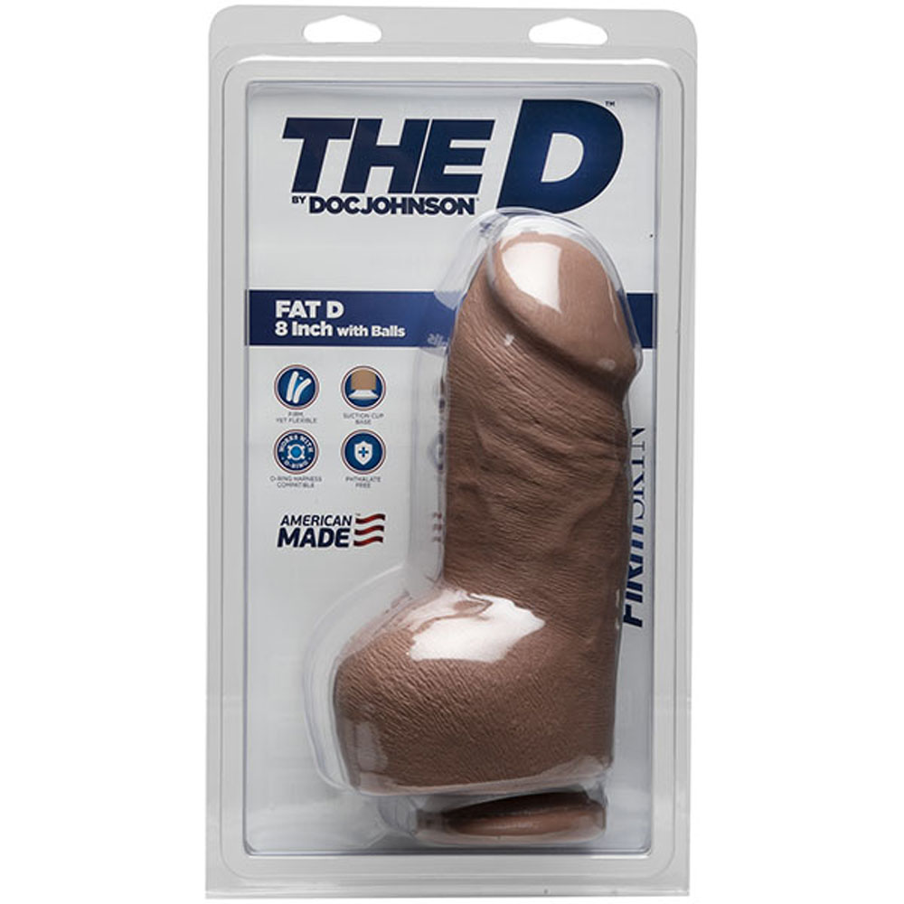 the d fat d 8 inch with balls firmskyn caramel