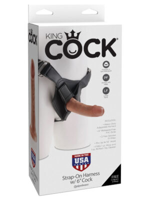 king cock strap on harness with 6 inch cock tan king cock strap on harness with 6 inch cock tan