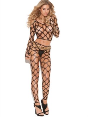 2 piece diamond net cami top set one size black