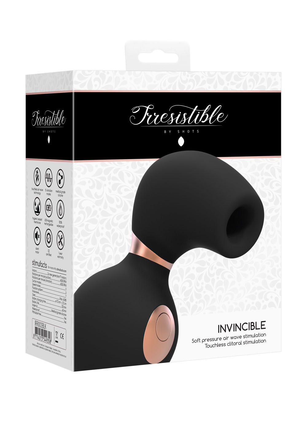invincible clitoral stimulator black