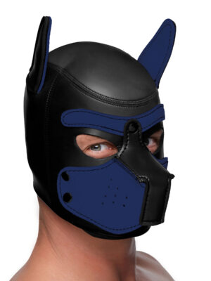 spike neoprene puppy hood blue