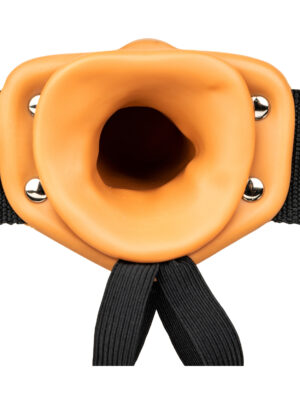 hollow strap on without balls 8 inch tan