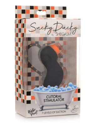 sucky ducky silicone clitoral stimulator black