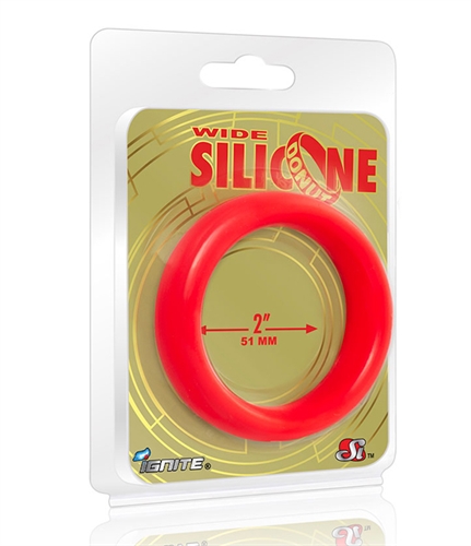 wide silicone donut red 2 inch diameter