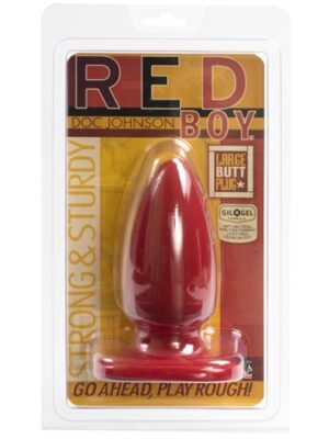 red boy large 5 inch butt plug