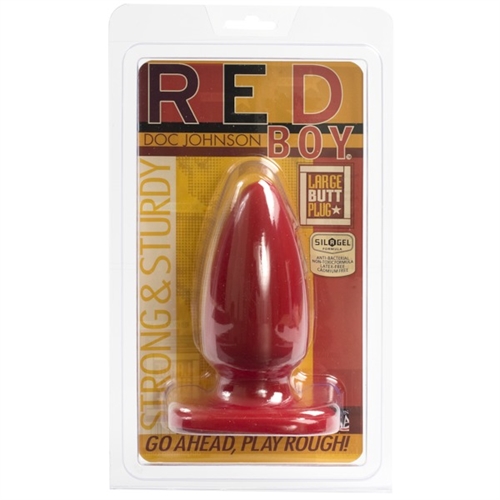 red boy large 5 inch butt plug