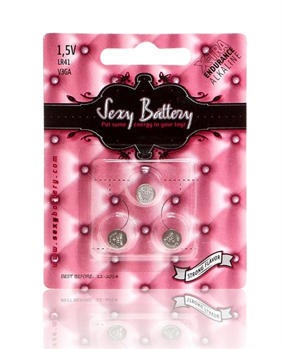 sexy battery lr41 3 count card