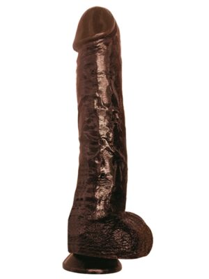 cockzilla 16.5 inch black realistic cock