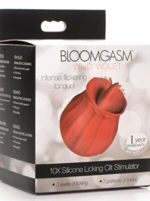 bloomgasm wild violet 10x licking clit stimulator red